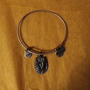 Womens Vintage Estate Sterling Silver Alex & Ani Charm Bracelet 12.6g E2448